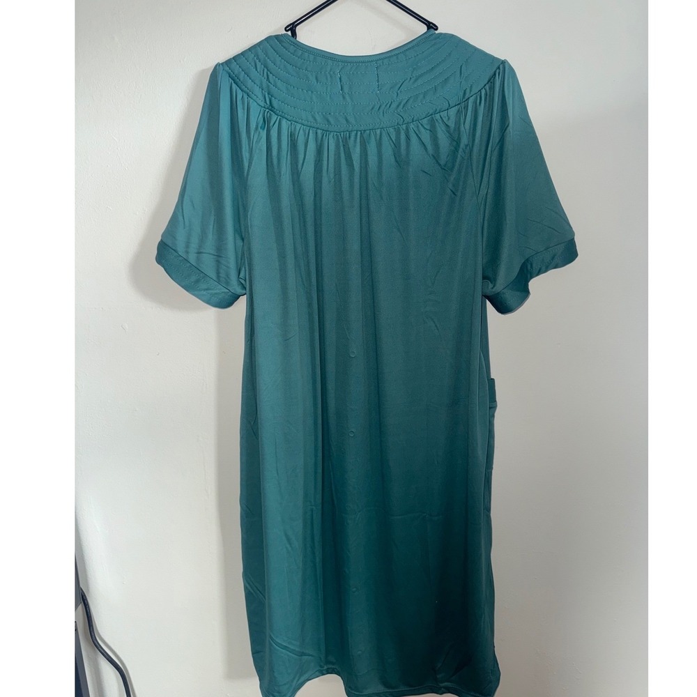 Anthony Richard's- Polyester Snap-Front Duster-XL-New-Green - Picture 3 of 6